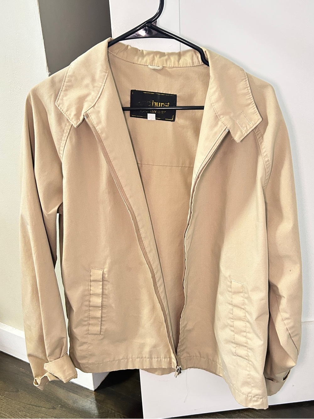 VINTAGE ANDHURST SPORTSWEAR Classic Beige Lightweight Zip Jacket